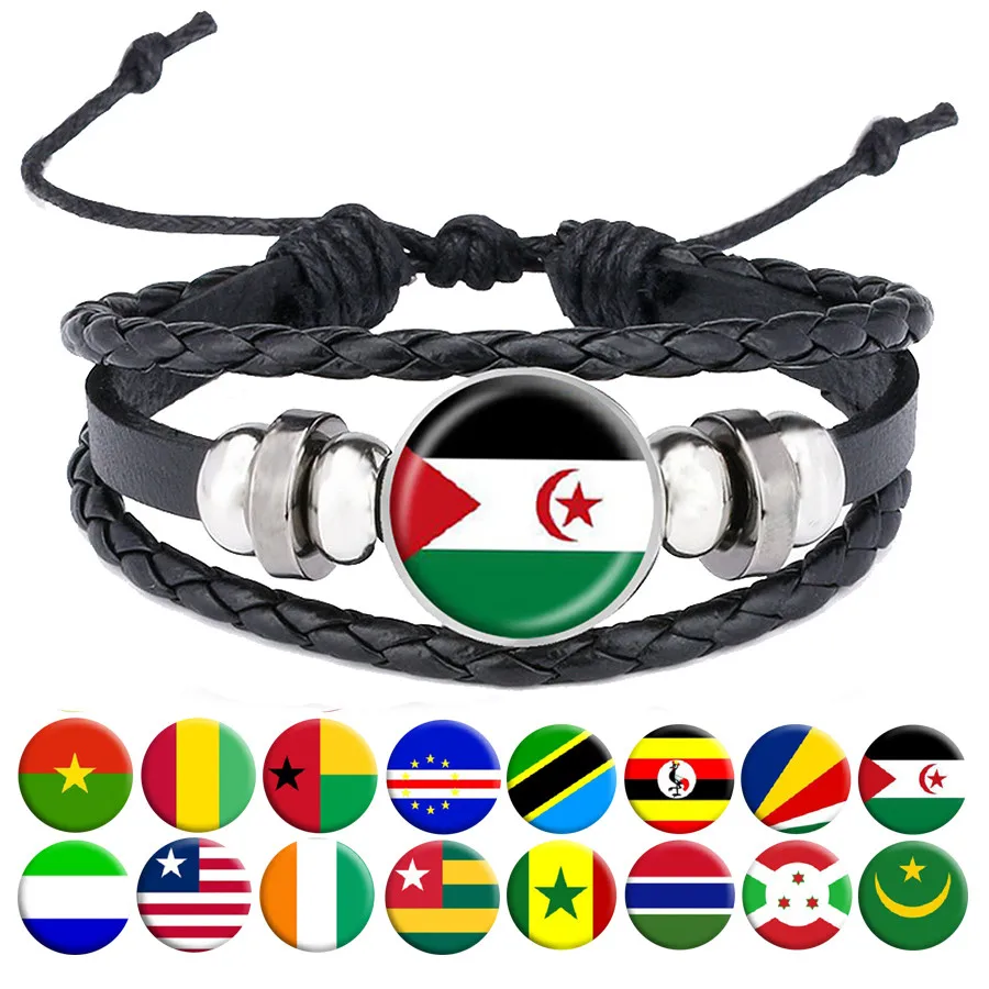 Браслеты с национальным флагом Танзания Гана Гамбия Папуа-Новая Зеландия того