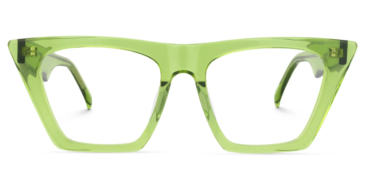 Zeelool Stylish Acetate Cat Eye Glasses Frame for Women with Non-prescription Clear Lens Cecile FP0662