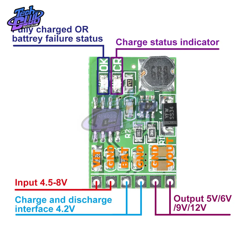 Плата зарядного устройства для литий-ионного аккумулятора 18650 3 7 в 4 2 стандартный