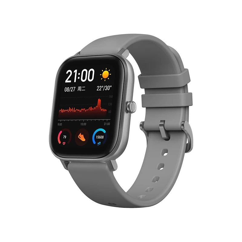 Gray Глобальная версия Amazfit GTS Смарт-часы gps AMOLED для бега спортивный Пульс 5ATM водонепроницаемый браслет Смарт-часы Android Amazfit - Цвет: Gray