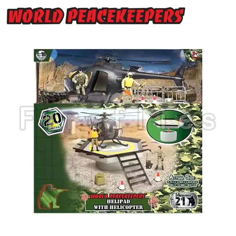 

World Peacekeepers 1/18 Action Figure Helipad With Helicopter Anime Model For Gift Free Shipping