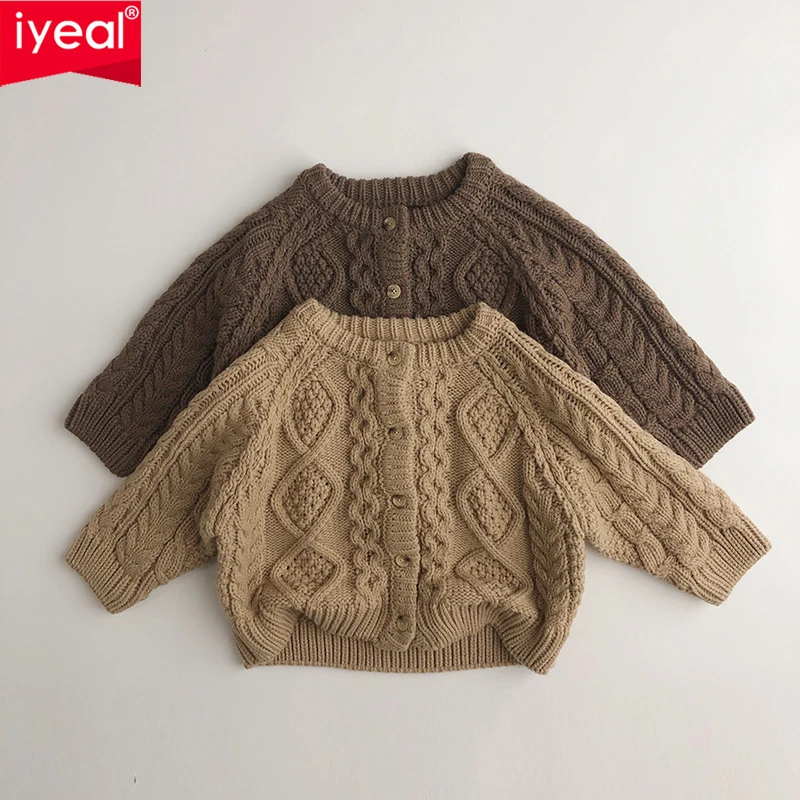

Детский вязаный кардиган с длинным рукавом, из хлопка