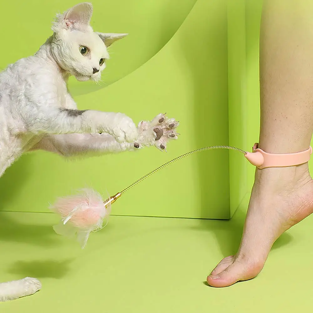 

Cat Teaser Interactive Feather Cat Wand Pet Toys Cat Bell Toy Kitten Interactive Relaxation Bite Resistant Teasing Cat Funny Toy