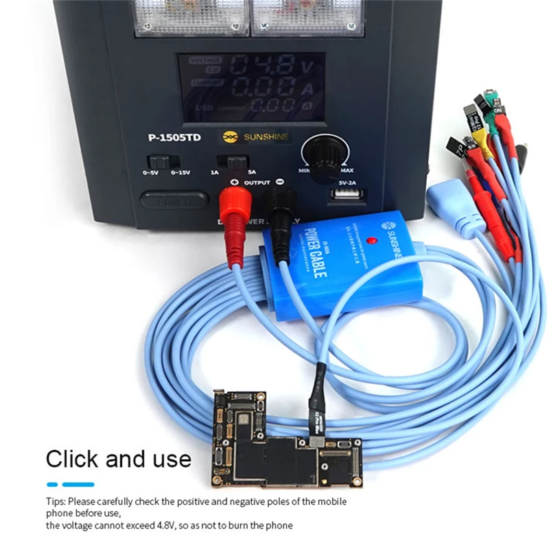 sunshine ss 905a for iphone12 pro max battery power supply boot activation test line ic data power cable motherboard repair line free global shipping