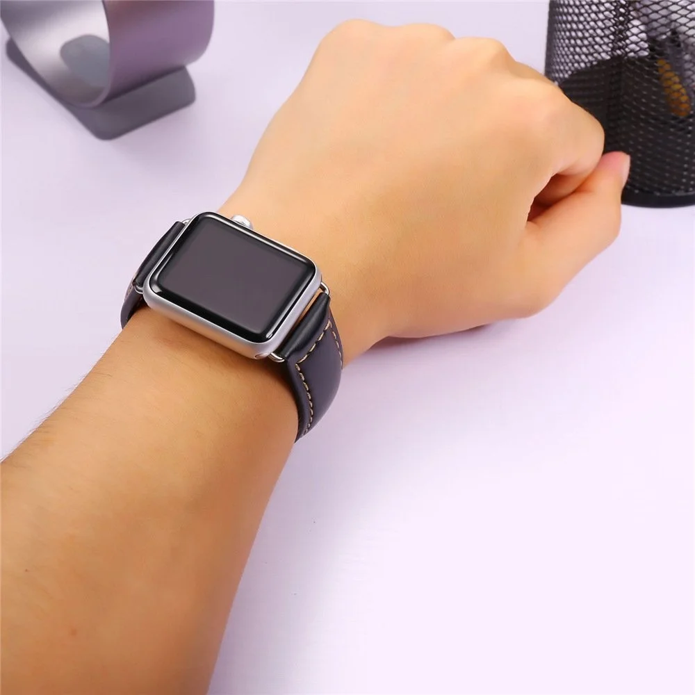 

Genuine Leather strap For Apple Watch Band 44mm 40mm 38 mm 42mm Retro watchband pulseira iWatch Apple watch series 5 4 3 se 6