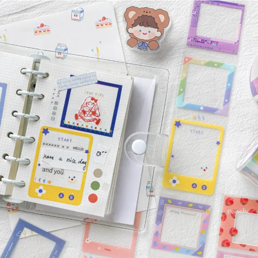 

1PC Frame Diary Series Matte Translucent PET Tape Fresh and Simple Journal Decoration School Stationery Supplies 50mmx3m