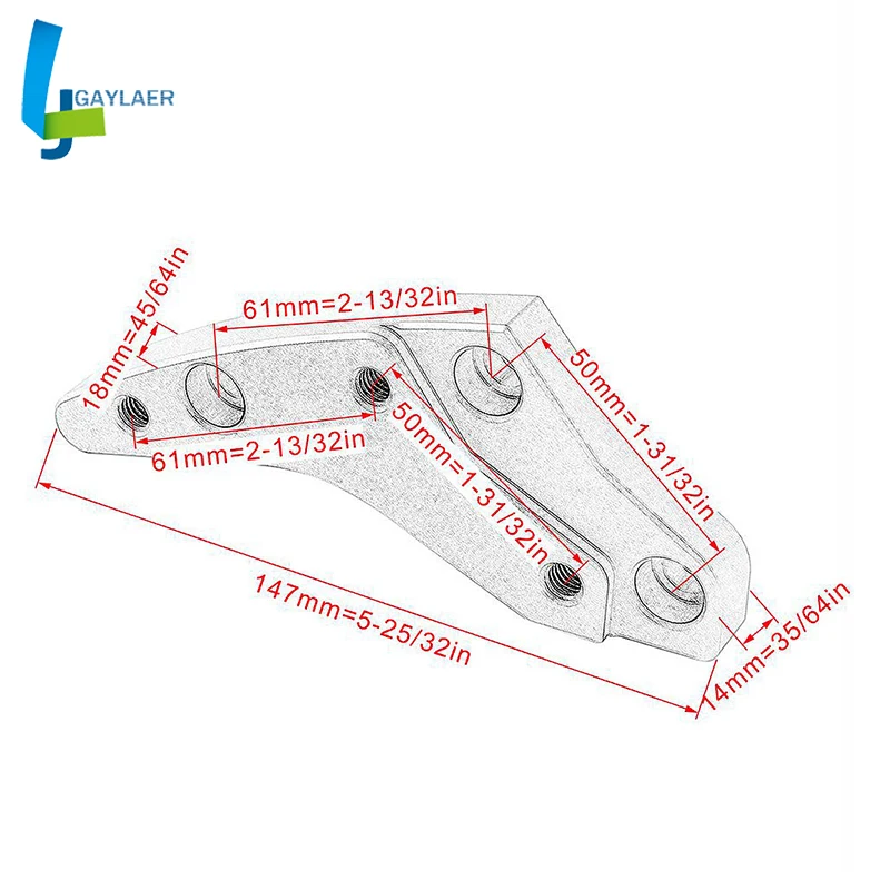 

Motorcycle CNC Handlebar Risers 18mm for BMW K1600GT K1600GTL 2012-2019 Handle Bar Riser Mount Clamp