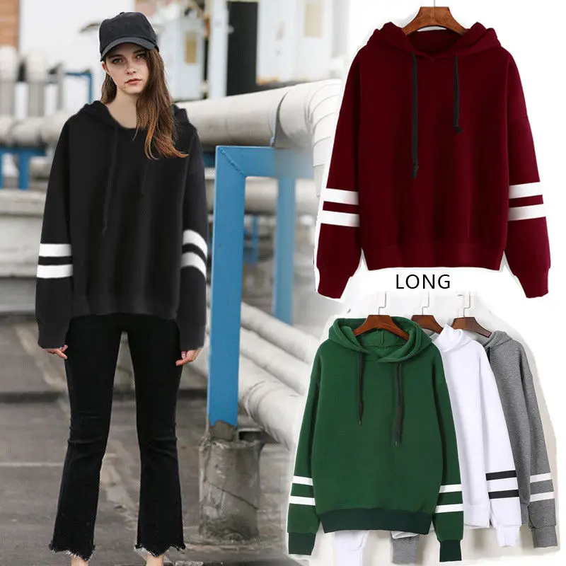 Spring Autumn Womens Long Sleeve Hooded Sweatshirt Loose Casual Warm Hoodies Sweatshirts 4 Colors Female Jumper Tracksuits