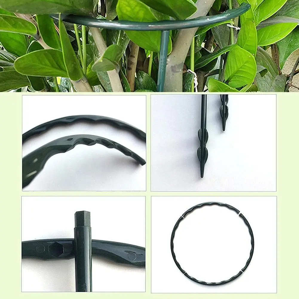 

Garden Plant Support Cage Plie Flower Stand Holder Plastic Semi-Circle Green House Orchard Rod Household Gardening Bonsai Tool