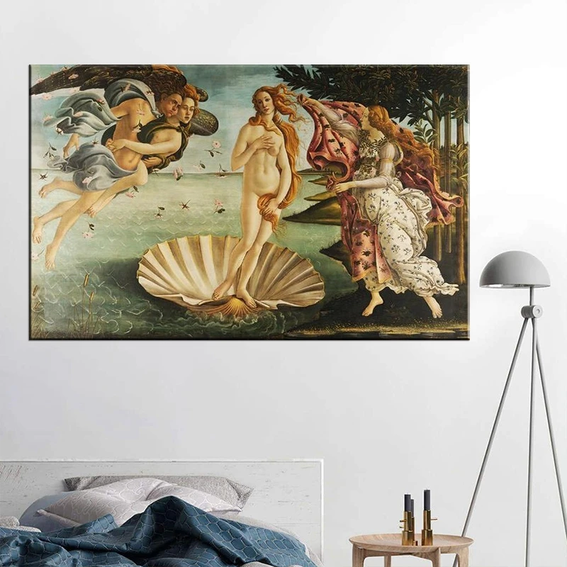 The Birth of Venus by Botticelli картины на холсте репродукции стене художественные плакаты и