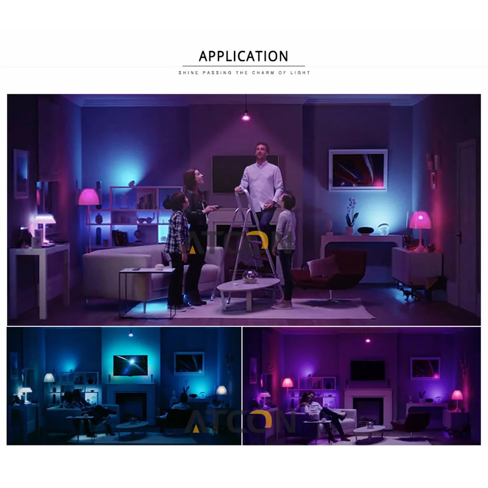 RGB светодиодный светильник E27/E26/E14/B22/GU10/MR16 Светодиодный точечный волшебный