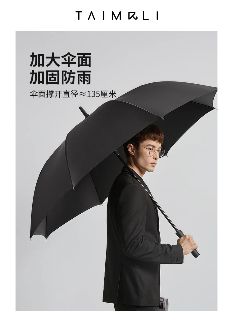 Online Di Grandi Dimensioni All'aperto Ombrello Automatico Manico Lungo Doppio Strato Di Lusso Giapponese Ombrello Antivento Sombrinha Ombrello Nero EA60YS