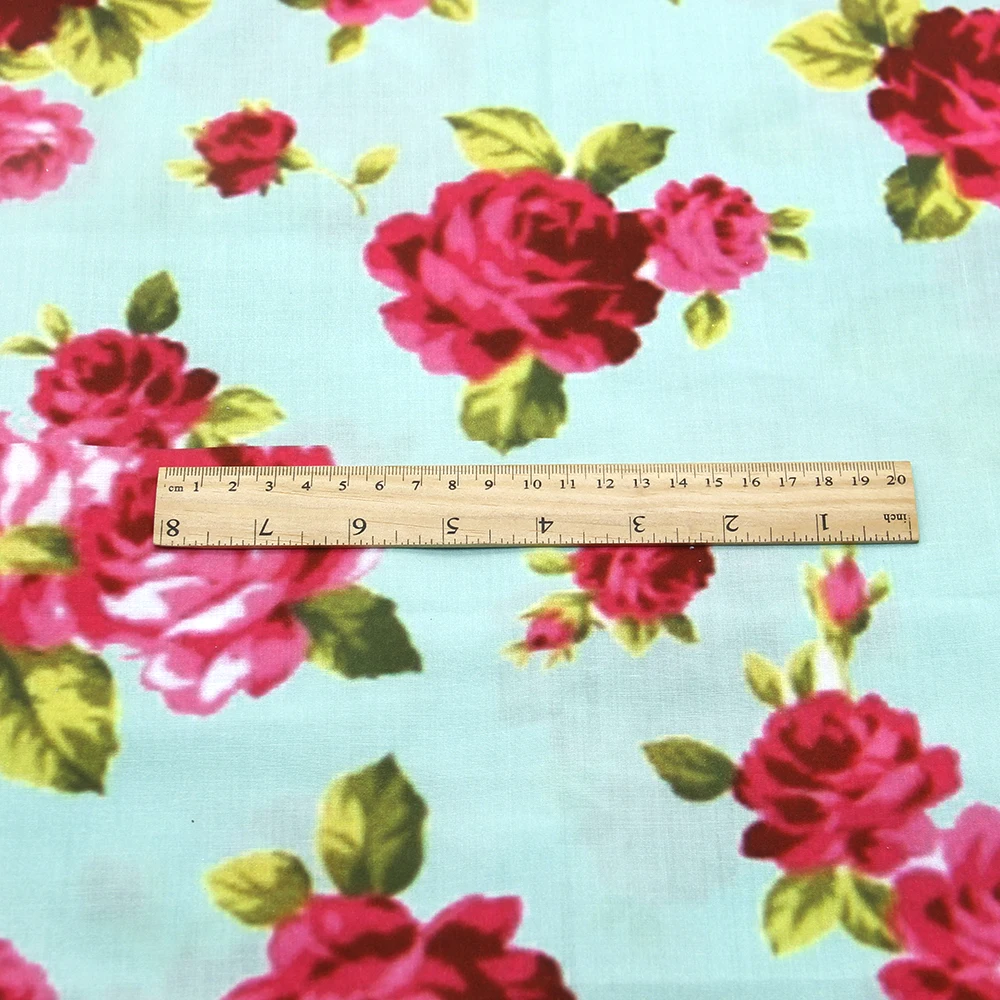 50*145 см Цветок Любовь Сердце Печатный полиэстер хлопчатобумажная ткань для шитья