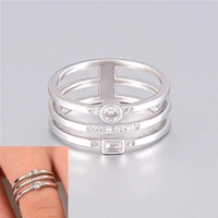 personality jewerly womens jewelry alloy wedding white ring fashion size%c2%a06 10