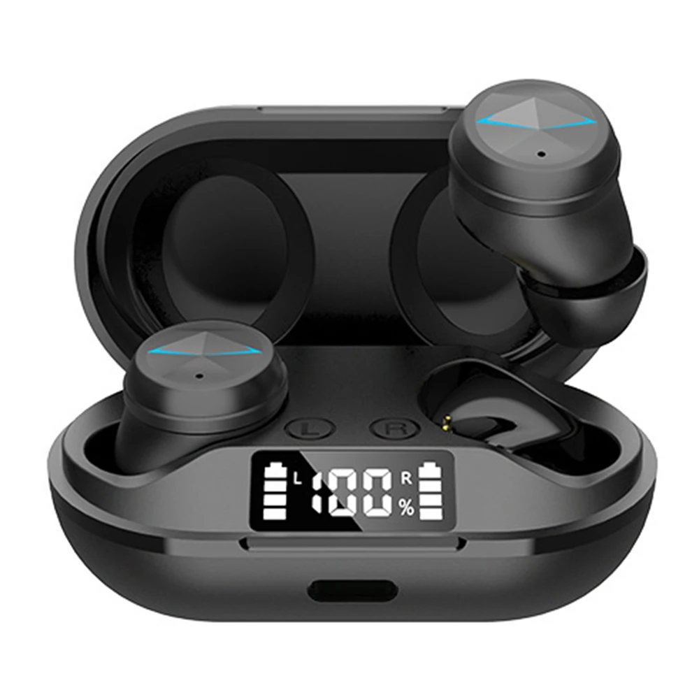 

Wireless Bluetooth Earphones TWS Waterproof LED Power Display 9D Stereo Noise Reduction Sports Earbuds with Microphone