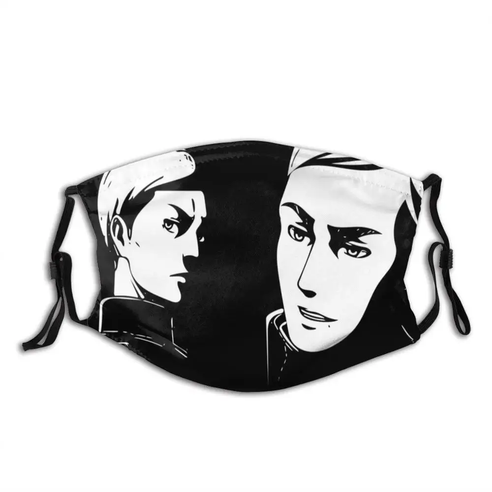 

Смешная крутая Тканевая маска Expresswin Erwin Irvin Ervin Irwin Smiths Aot Snk Атака Титанов shкруги Kyojin Commander Anime Levi