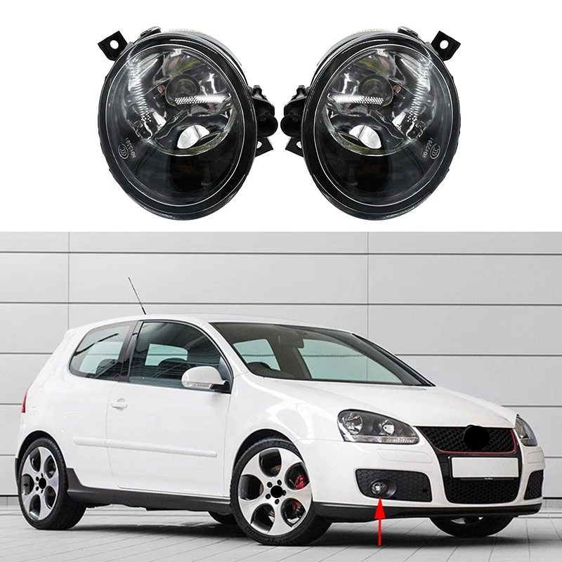 

Car Front Bumper Left Right Fog Lights Lamp Foglight with Bulb for Golf 5 MK5 2003-2008