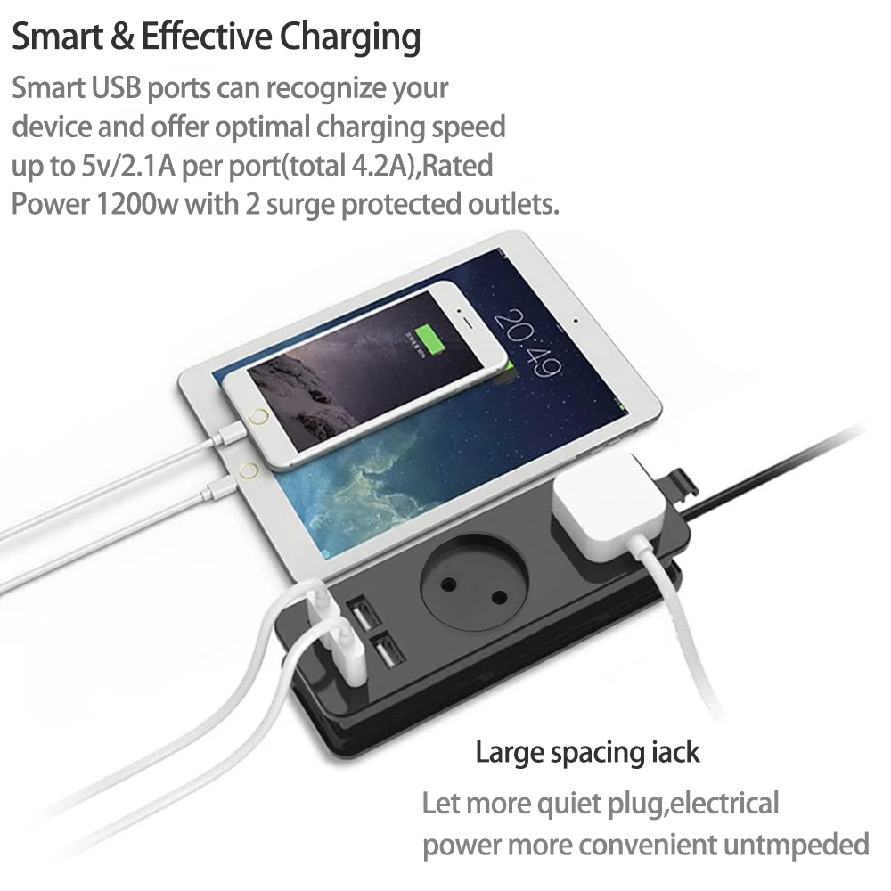 Настольная розетка ЕС с 4 usb-разъемами для зарядки USB блок питания mart мобильный
