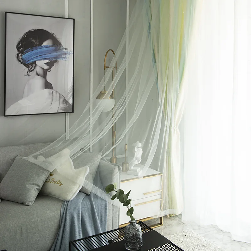 Шторы блэкаут двухслойные с цветными полосками X629 #30|Занавески| |