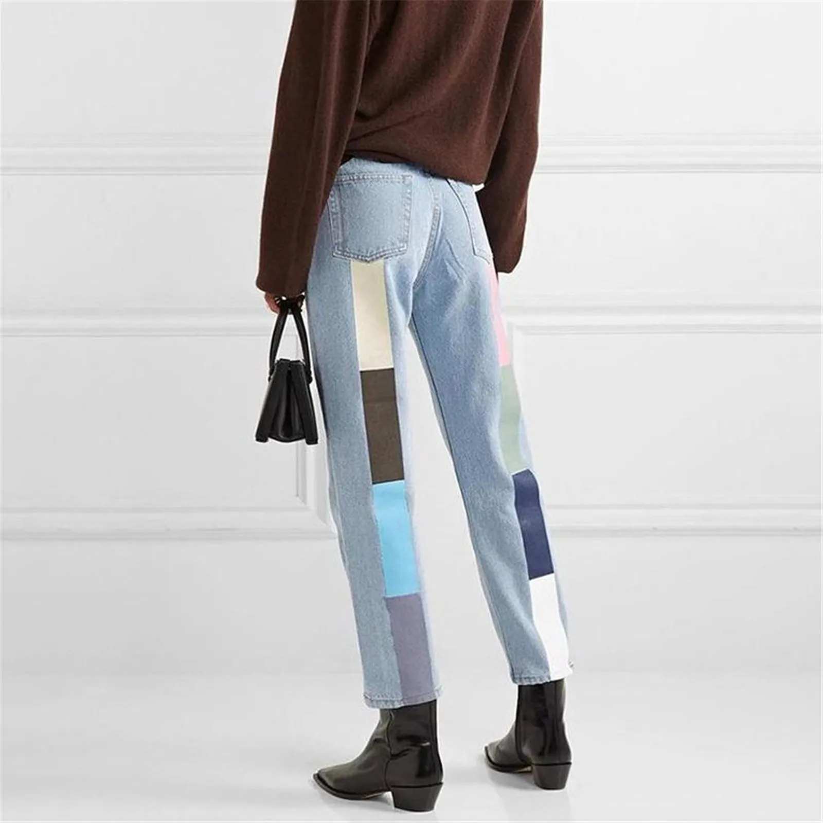 

High Waist Straight Jeans Pant For Women Streetwear Loose Female Denim Jeans Buttons Zipper Ladies Jeans 2021 Брюки Женские