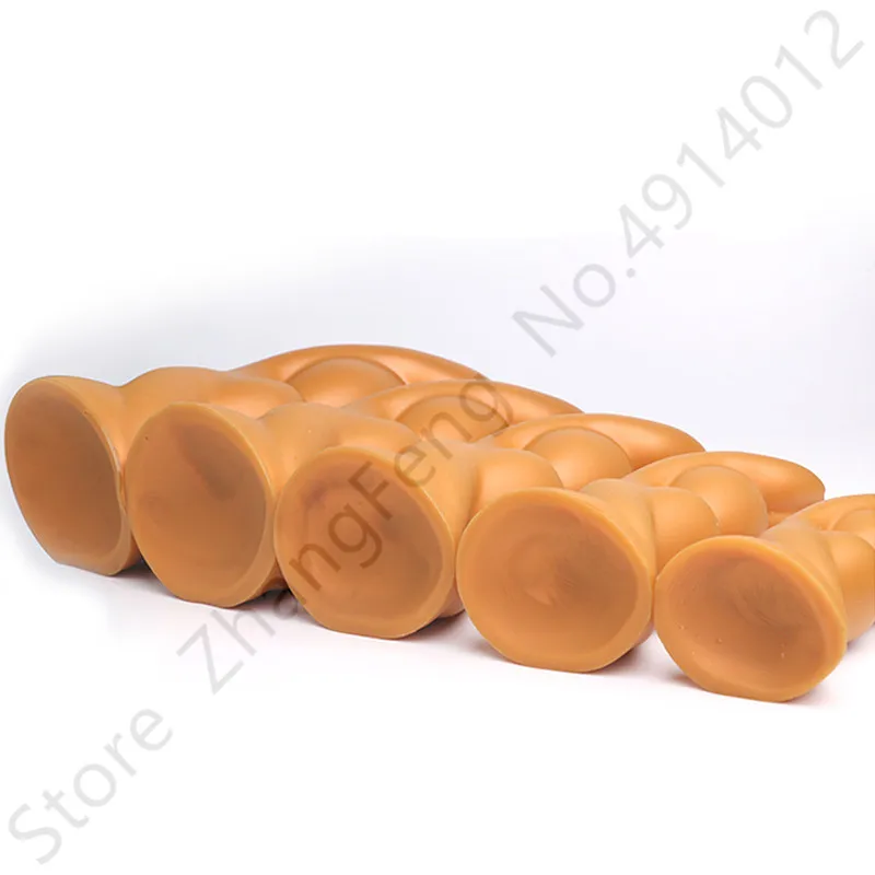 Силиконовый супер мягкий большой анальный фаллоимитатор Анальная пробка массаж