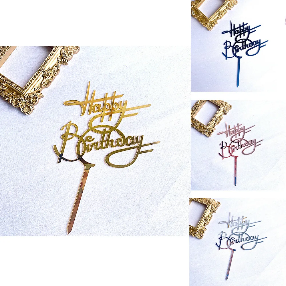 

Topper Decorations Cake Toppers Acrylic Birthday Happy