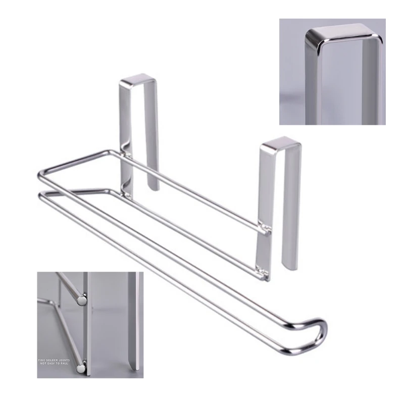 

T84E Bathroom Snap-in Tissue Holder Rack Hanging Paper Towel Rack Durable Stainless