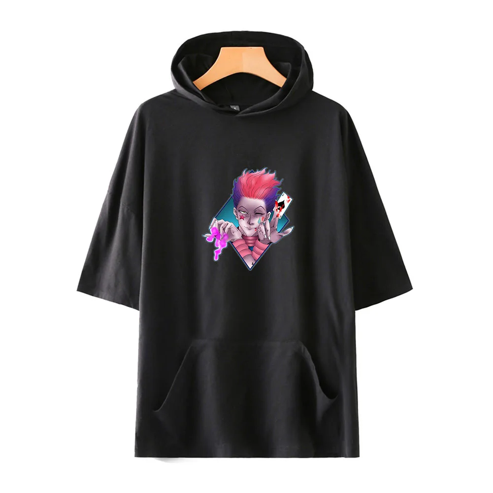 Аниме Hunter X Harajuku футболка с капюшоном для мальчиков и девочек забавная мультяшным