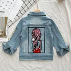 Детская джинсовая куртка для девочек, Детское пальто, весенне-Осенняя детская куртка, верхняя одежда, новые модные топы для подростков