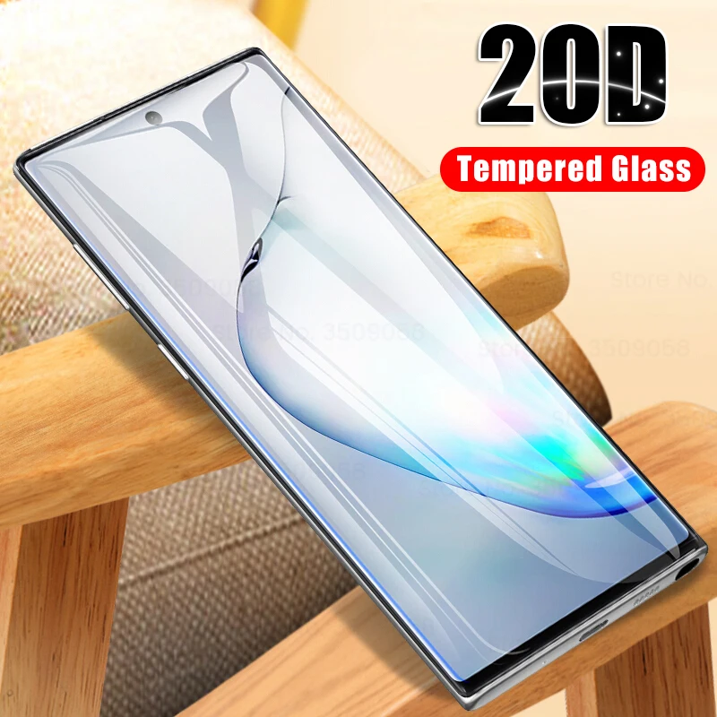Полное защитное стекло 20D для samsung Galaxy Note 10 Pro S10 Plus 5g S10e Note10 Not 10+ Защитная пленка для экрана