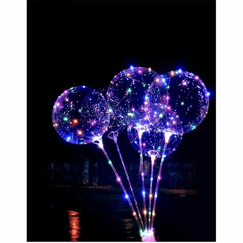 Многоразовый световой светодиодный шар прозрачный Круглый пузырь день рождения