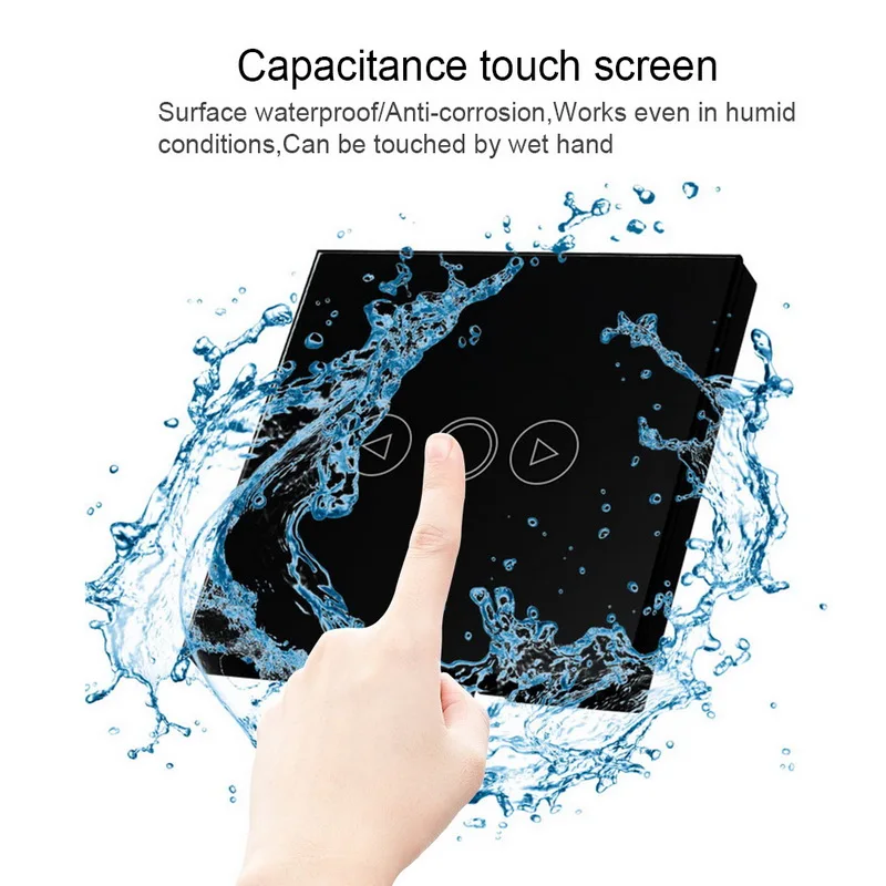 Новый 1 шт. банды 1Way светодиодный диммер переключатель из закаленного стекла