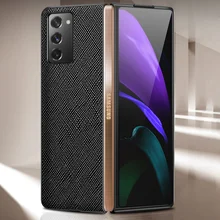 Genuine Leather Flip Phone Case for Samsung Galaxy Z Fold2 Full Protector Cover for Samsung Fold 2 Cases 5G