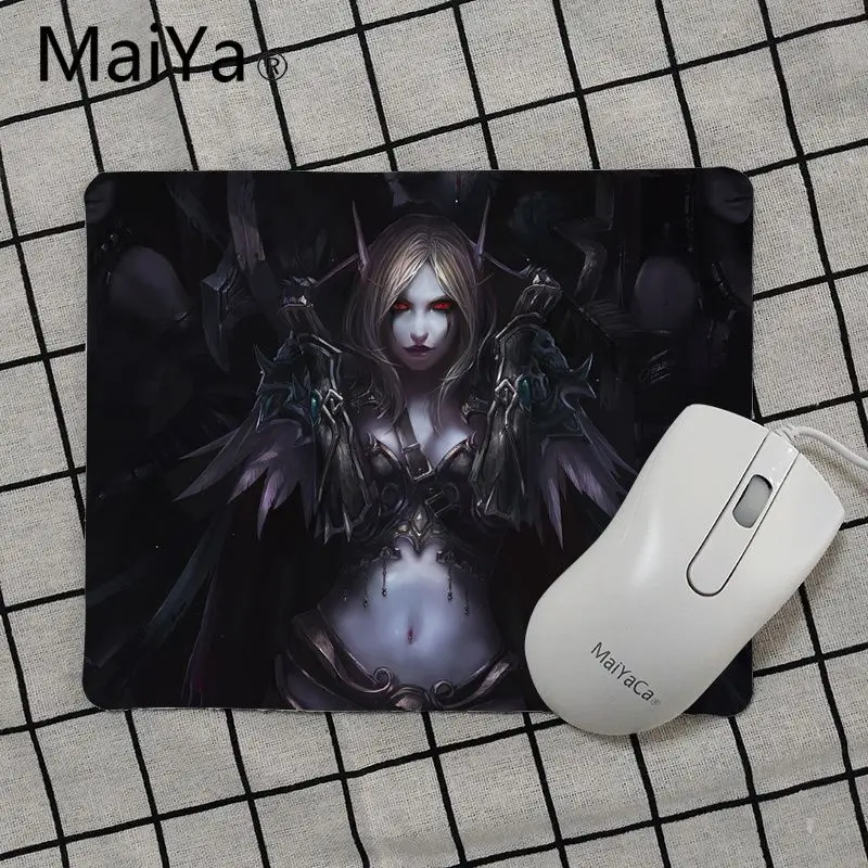 No Lock Edge25x29cm Maiya высокое качество WOW World Of Warcraft Sylvanas красивый коврик для мышки в стиле аниме подставка под руку мышь - Цвет: No Lock Edge25x29cm