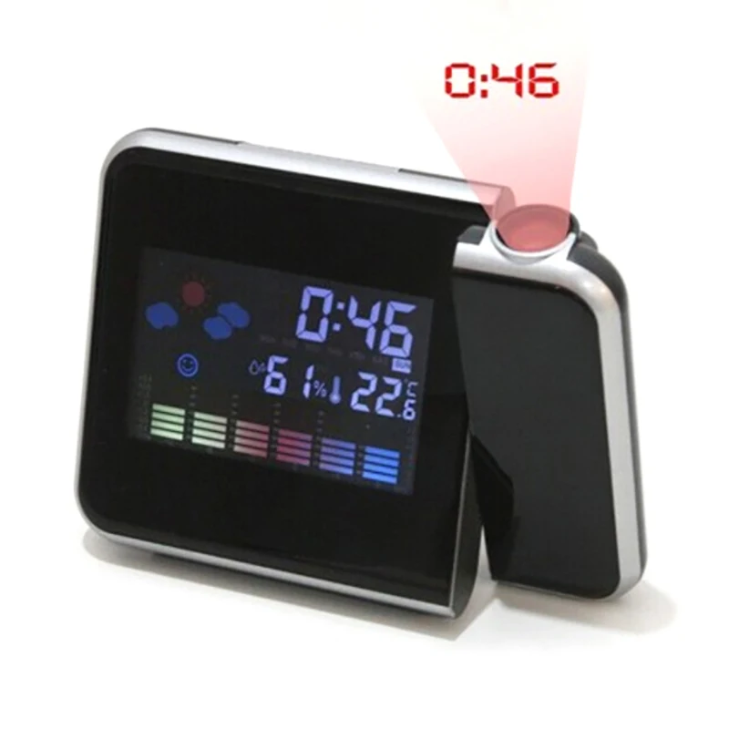 Многофункциональные часы Проекция Часы голосовой разговор Будильник ЖК-дисплей