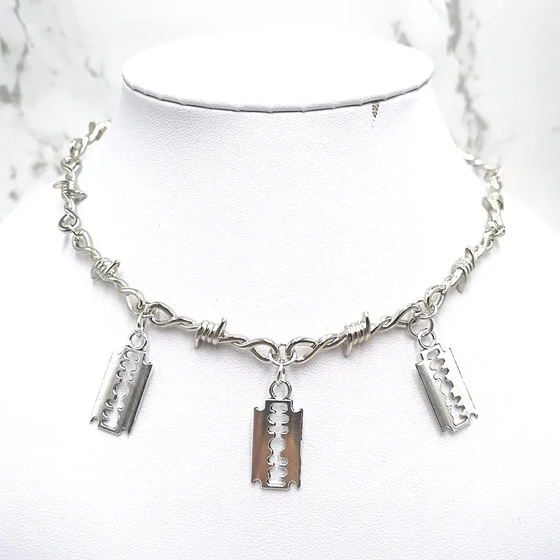 Проволока из нержавеющей стали рулон ежевика железа короткое ожерелье унисекс