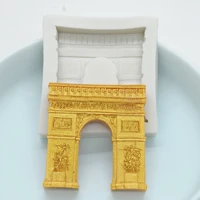 door cake border silicone molds fondant cake decorating tools triumphal arch cupcake chocolate mold baking accessories m1309