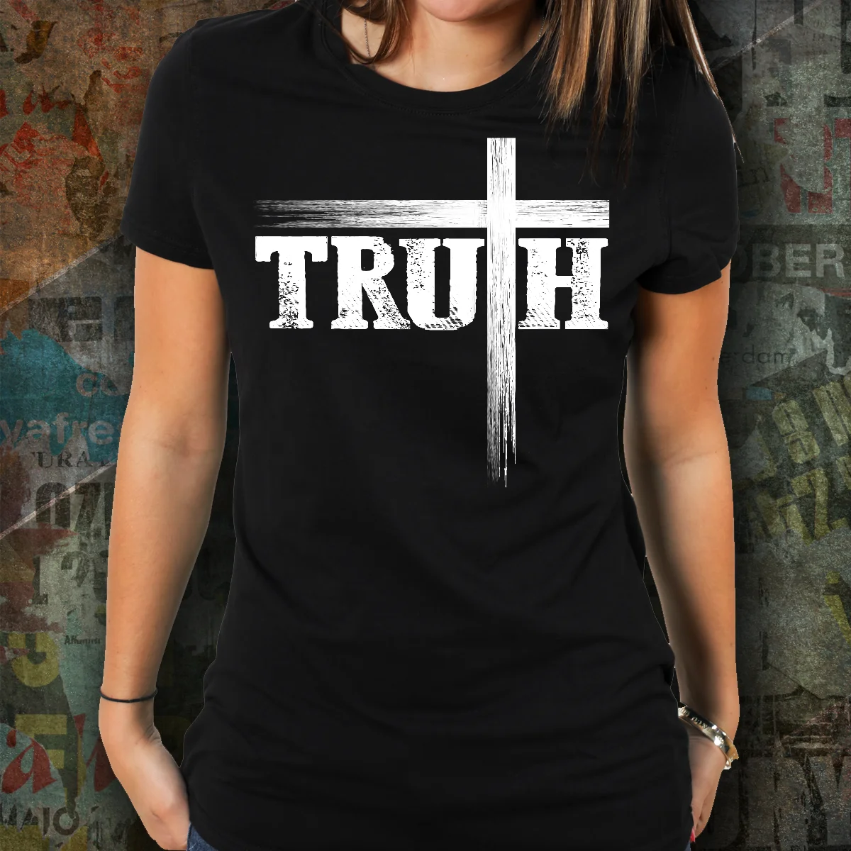 

Believe In God Faith Jesus Christ. Truth Cross. Christian Gift T-Shirt. Summer Cotton Short Sleeve O-Neck Unisex T Shirt New