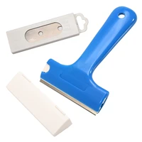 foshio metal scraper with razor blade window tint film label car wrapping sticker remover glass ceramic oven dust cleaning tool