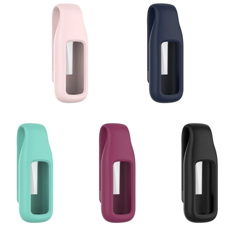 

E65A Buckles for fitbit-Luxe Smartwatch Silicone Case Steel Clips Bracelet Wearable