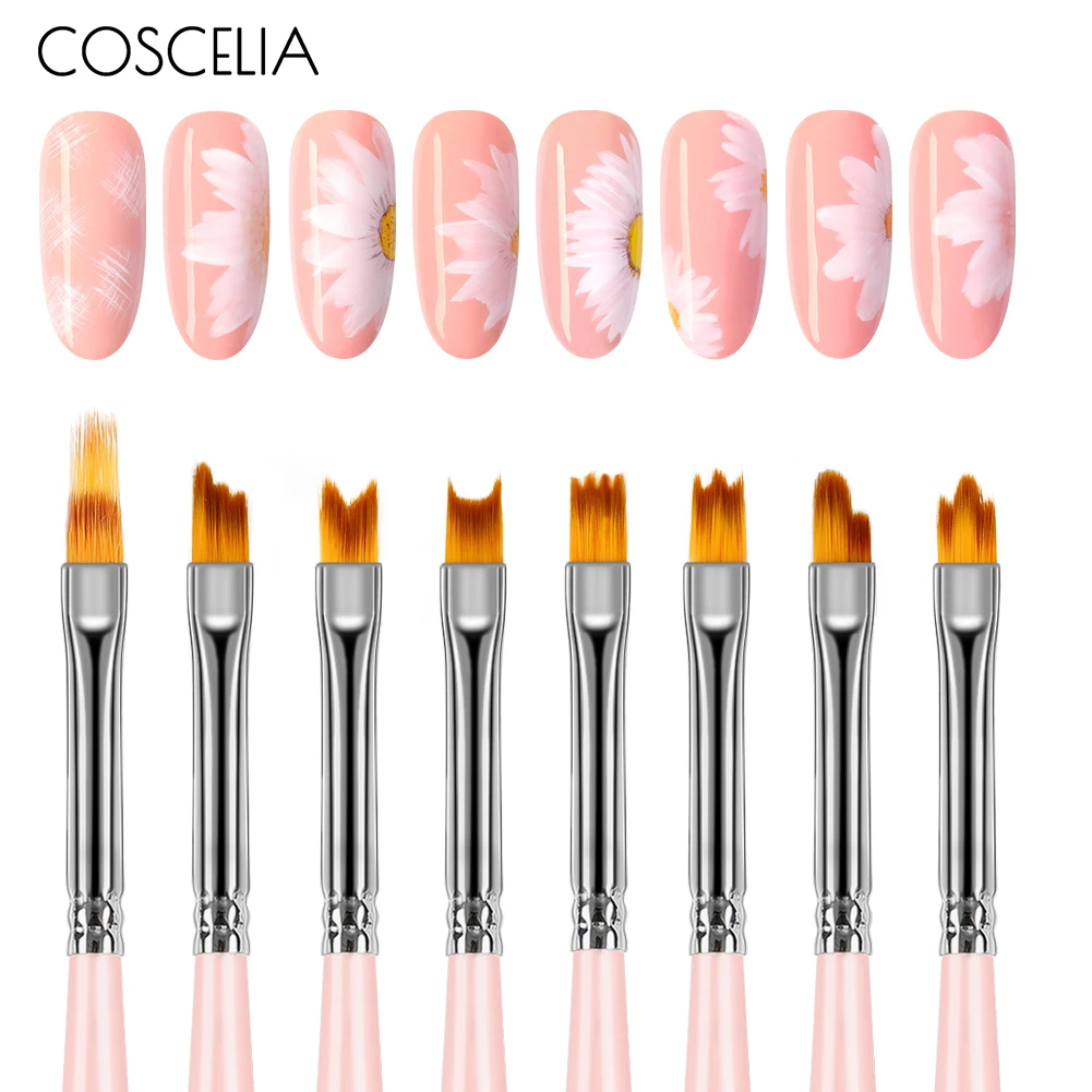 УФ Гель лак для ногтей акриловая французская кисть дизайна градиентный цвет 3d