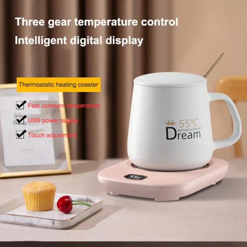 

Hot Milk Coffee Cup Warmer Cup Heater Coffee Mug Warmer Milk Coffee Heating Coaster Smart Thermostatic Heating Pad Hot Coaster