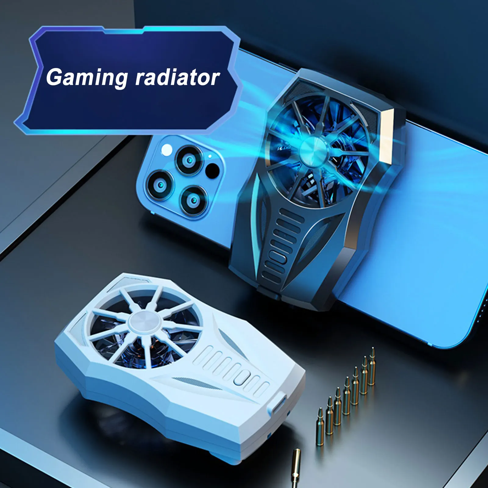 

Mobile Phone Radiator Semiconductor Cooling Artifact Heat Sink No Electric Noise GamePad Holder Bracket Fan Three-speed Wind