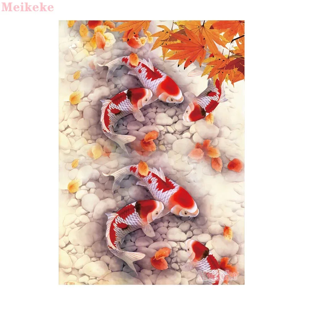 

5D Diamond Painting Drilling Round Animal Fish Used to Make Mosaic Painting Home Decoration Art Craft