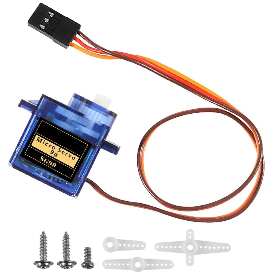 8 Pcs SG90 9G Micro Servo Motor Kit Mini Servos for RC Robot Arm/Hand/Walking Helicopter Airplane Car Boat Control with Cable |