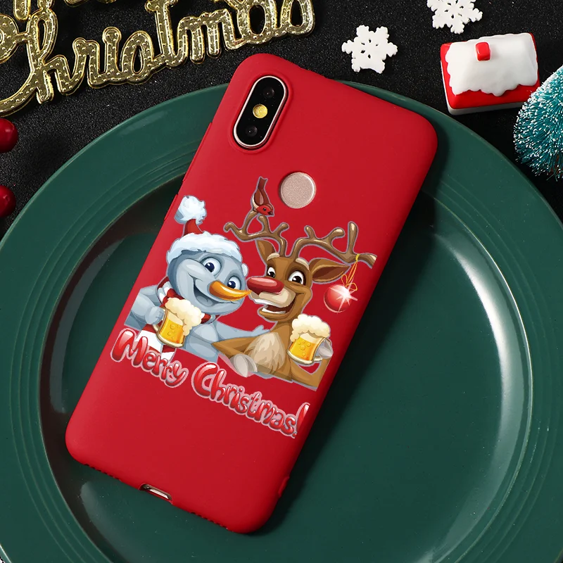 Kho-sd2lupj Рождество Лось для ТПУ Xiaomi mi CC9 9T Pro 9 SE F1 A1 A2 5X6X8 Lite красный mi Note 8 7 6 5 Pro 7 K20 Pro 7A 6A счастливый новогодний чехол - Цвет: Kho-sd2lupj