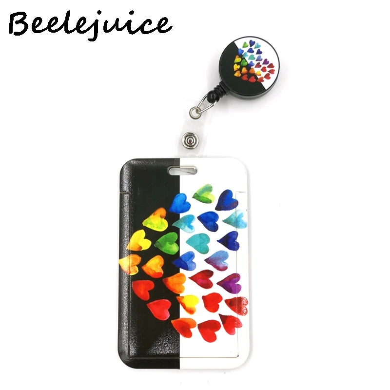 

ID Retractable Badge Holder Reel ID Badge Holder with Belt Clip Key Ring for Name Card Nurse Work Keychain Decorations Gifts