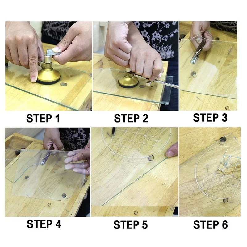 

1 Pcs Professional Compass Diamond Glass Cutting Knife for Range Hood Hole Opener Diameter 400-1000mm Cutting Tool