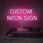 Индивидуальный Логотип, индивидуальные буквы, светодиодные неоновые вывески на заказ, украшение на день рождения, световая панель, вывеска, настенный светильник