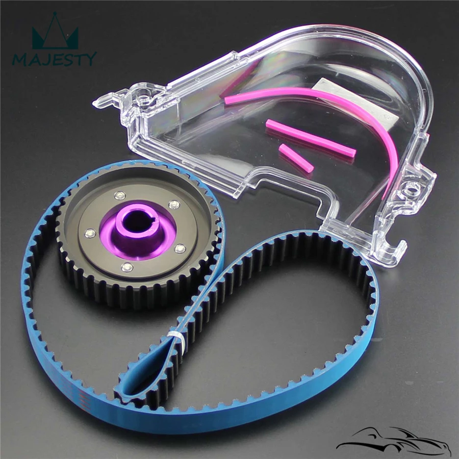 Прозрачная крышка шестерни + ремень ГРМ кулачковый шкив для H * onda C ivic D15 D16C 96 00|pulley